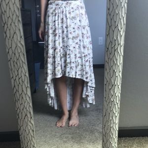 Exhilaration high low floral skirt